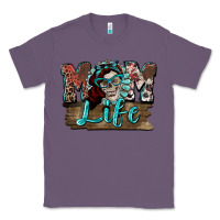 Lavender Mom life skull Mother's Day Classic Tee - FaDigitalArtStudio