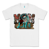 White Mom life skull Mother's Day Classic Tee - FaDigitalArtStudio