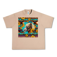 Burro Haflinger Horse Aztec Urban Heavy Tee - LillyAllenDesigns