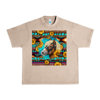 French Oak Haflinger Horse Aztec Urban Heavy Tee - LillyAllenDesigns