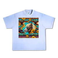 Grape Ice Haflinger Horse Aztec Urban Heavy Tee - LillyAllenDesigns