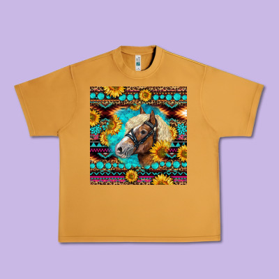 Haflinger Horse Aztec Urban Heavy Tee Designed By Lillyallendesigns
