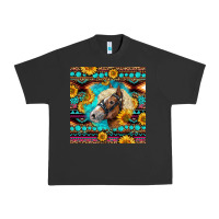 Pigment Black Haflinger Horse Aztec Urban Heavy Tee - LillyAllenDesigns