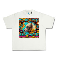 Pistachio Haflinger Horse Aztec Urban Heavy Tee - LillyAllenDesigns