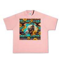 Salmon Haflinger Horse Aztec Urban Heavy Tee - LillyAllenDesigns