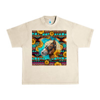 Sandshell Haflinger Horse Aztec Urban Heavy Tee - LillyAllenDesigns
