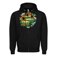 Black Aguascalientes State Of Mexico Map Zipper Hoodie - RanaPortraitStore
