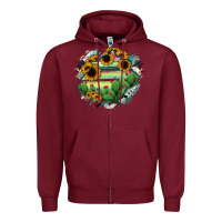 Burgundy Aguascalientes State Of Mexico Map Zipper Hoodie - RanaPortraitStore