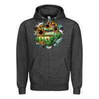 Charcoal Heather Aguascalientes State Of Mexico Map Zipper Hoodie - RanaPortraitStore