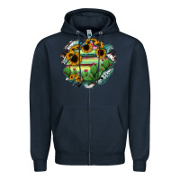 Navy Aguascalientes State Of Mexico Map Zipper Hoodie - RanaPortraitStore