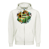 Oatmeal Heather Aguascalientes State Of Mexico Map Zipper Hoodie - RanaPortraitStore