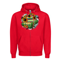 Red Aguascalientes State Of Mexico Map Zipper Hoodie - RanaPortraitStore