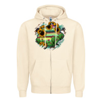 Sandshell Aguascalientes State Of Mexico Map Zipper Hoodie - RanaPortraitStore