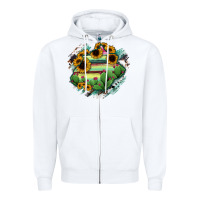 White Aguascalientes State Of Mexico Map Zipper Hoodie - RanaPortraitStore
