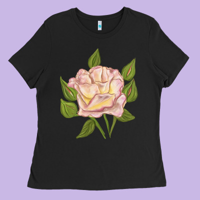 Life Of The Party Rose Ladies Tee Designed By Lillyallendesigns