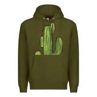 Army Green cactus Premium Hoodie - BarkalooDesign