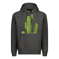 Charcoal Heather cactus Premium Hoodie - BarkalooDesign
