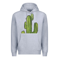 Heather Grey cactus Premium Hoodie - BarkalooDesign