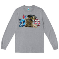 Heather Grey dad military boots and hat Long Sleeve Tee - Artiststas