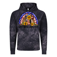 Cloud Black god bless america  rainbow Vintage Hoodie - BarkalooDesign