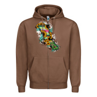 Chestnut Baja California State Of Mexico Map Zipper Hoodie - RanaPortraitStore