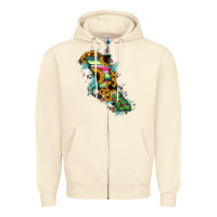 Sandshell Baja California State Of Mexico Map Zipper Hoodie - RanaPortraitStore