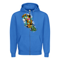 True Royal Baja California State Of Mexico Map Zipper Hoodie - RanaPortraitStore