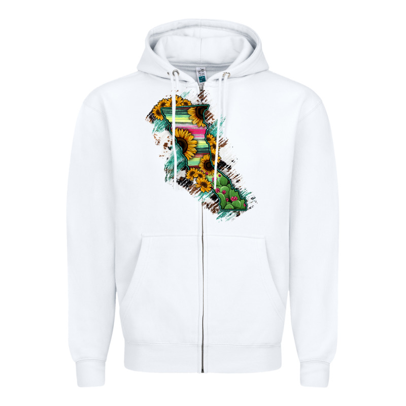 Baja California State Of Mexico Map Zipper Hoodie by RanaPortraitStore | Teevron