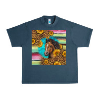 Midnight Navy quarter horse aztec pattern Urban Heavy Tee - LillyAllenDesigns
