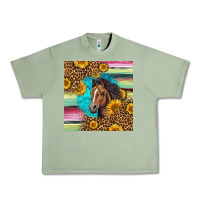Oil Green quarter horse aztec pattern Urban Heavy Tee - LillyAllenDesigns