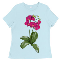 Baby Blue Moth Orchid Ladies Tee - LillyAllenDesigns
