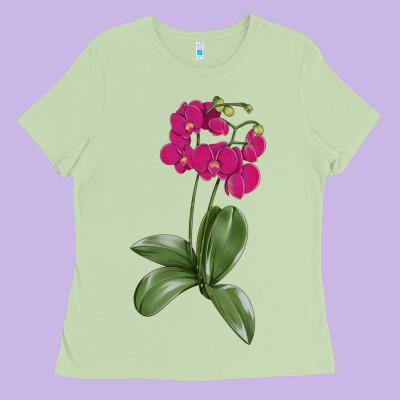 Moth Orchid Ladies Tee Designed By Lillyallendesigns