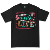 Black Nurse life leopard frame Premium Tee - LillyAllenDesigns