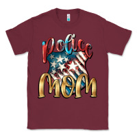Burgundy Police mom Mother's Day Classic Tee - FaDigitalArtStudio