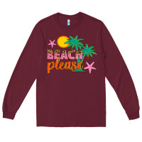 Burgundy beach please Long Sleeve Tee - Artiststas
