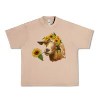 Burro goat with sunflower Urban Heavy Tee - RanaPortraitStore