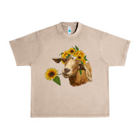 French Oak goat with sunflower Urban Heavy Tee - RanaPortraitStore