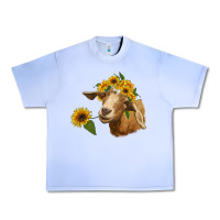 Grape Ice goat with sunflower Urban Heavy Tee - RanaPortraitStore