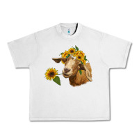 Lunar Rock goat with sunflower Urban Heavy Tee - RanaPortraitStore
