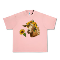 Salmon goat with sunflower Urban Heavy Tee - RanaPortraitStore