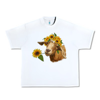 White goat with sunflower Urban Heavy Tee - RanaPortraitStore
