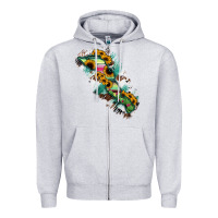 Heather Grey Baja California Sur State Of Mexico Map Zipper Hoodie - RanaPortraitStore