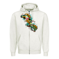 Oatmeal Heather Baja California Sur State Of Mexico Map Zipper Hoodie - RanaPortraitStore