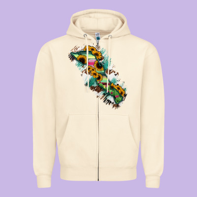 Baja California Sur State Of Mexico Map Zipper Hoodie Designed By Ranaportraitstore