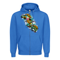 True Royal Baja California Sur State Of Mexico Map Zipper Hoodie - RanaPortraitStore