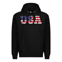 Black usa Premium Hoodie - DesigneFamous