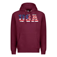 Burgundy usa Premium Hoodie - DesigneFamous