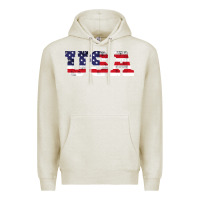 Oatmeal Heather usa Premium Hoodie - DesigneFamous