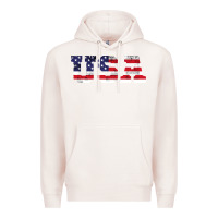 Pale Pink usa Premium Hoodie - DesigneFamous