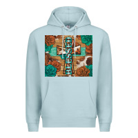 Blue Mist blessed cross Premium Hoodie - BarkalooDesign